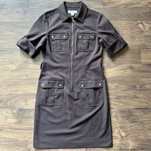 Michael Kors Zip-Front Shirt Dress Size S